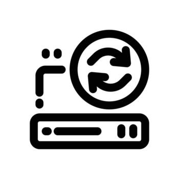 data sync line icon. Clean and minimalist icon for websites, mobile apps, presentations, and logos. Fully scalable and customizable for any project. vector