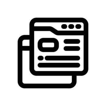 página web línea icono. limpiar y minimalista icono para sitios web, móvil aplicaciones, presentaciones, y logotipos completamente escalable y personalizable para ninguna proyecto. vector