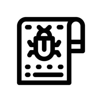 bug report line icon. Clean and minimalist icon for websites and mobile apps. vector