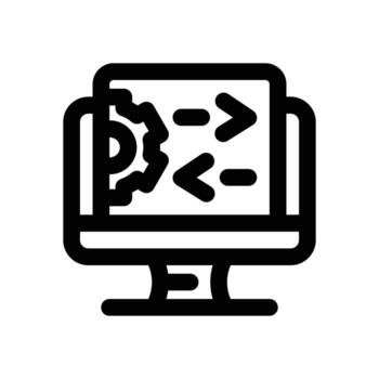 backend línea icono. limpiar y minimalista icono para sitios web, móvil aplicaciones, presentaciones, y logotipos completamente escalable y personalizable para ninguna proyecto. vector