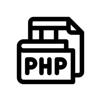 php línea icono. limpiar y minimalista icono para sitios web y móvil aplicaciones vector