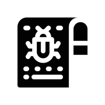 bug report glyph icon. Strong and solid icon for websites and mobile apps. vector