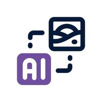 image generator dual tone icon. Sleek and modern icon for websites and mobile apps. vector