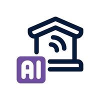smarthome dual tone icon. Sleek and modern icon for websites and mobile apps. vector