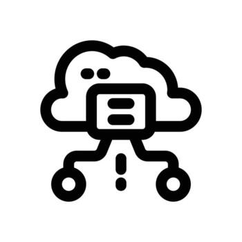 hierarchical structure line icon. Clean and minimalist icon for websites and mobile apps. vector