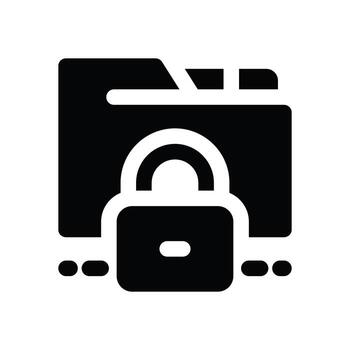 encryption glyph icon. Strong and solid icon for websites and mobile apps. vector