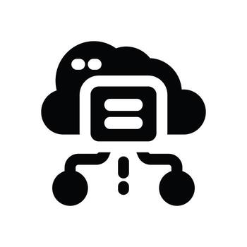 hierarchical structure glyph icon. Strong and solid icon for websites and mobile apps. vector