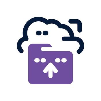 backup dual tone icon. Sleek and modern icon for websites and mobile apps. vector