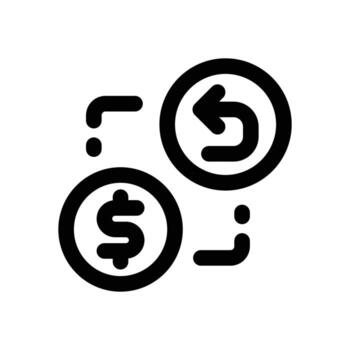 cashback line icon. Clean and minimalist icon for websites, mobile apps, presentations, and logos. Fully scalable and customizable for any project. vector