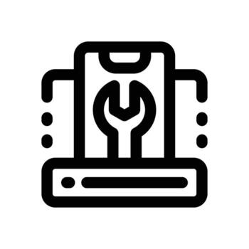 mobile line icon. Clean and minimalist icon for websites, mobile apps, presentations, and logos. Fully scalable and customizable for any project. vector