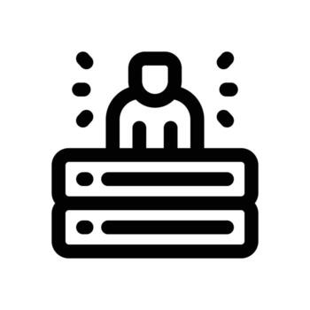 técnico apoyo línea icono. limpiar y minimalista icono para sitios web, móvil aplicaciones, presentaciones, y logotipos completamente escalable y personalizable para ninguna proyecto. vector