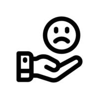bad review line icon. Clean and minimalist icon for websites, mobile apps, presentations, and logos. Fully scalable and customizable for any project. vector