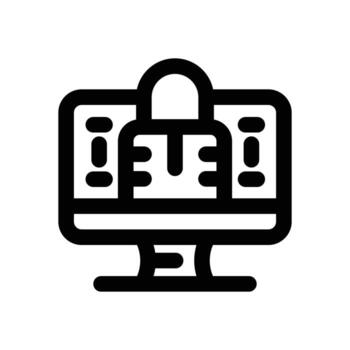 locked line icon. Clean and minimalist icon for websites, mobile apps, presentations, and logos. Fully scalable and customizable for any project. vector