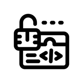 abierto fuente línea icono. limpiar y minimalista icono para sitios web, móvil aplicaciones, presentaciones, y logotipos completamente escalable y personalizable para ninguna proyecto. vector