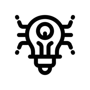 tecnología solución línea icono. limpiar y minimalista icono para sitios web y móvil aplicaciones vector