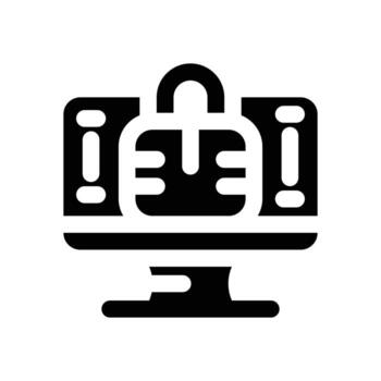 locked glyph icon. Strong and solid icon for websites, mobile interfaces, presentations, and visual branding. High quality and easy to edit. vector