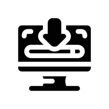 instalación glifo icono. fuerte y sólido icono para sitios web y móvil aplicaciones vector