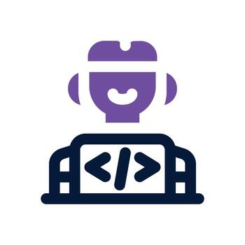 software engineer dual tone icon. Sleek and modern icon for websites and mobile apps. vector
