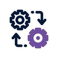 integrated system dual tone icon. Sleek and modern icon for websites and mobile apps. vector