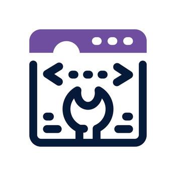 software Servicio doble tono icono. pulcro y moderno icono para sitios web y móvil aplicaciones vector