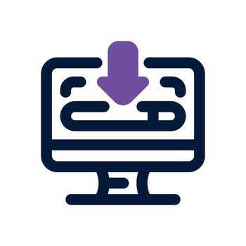 instalación doble tono icono. pulcro y moderno icono para sitios web y móvil aplicaciones vector