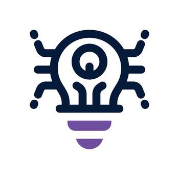 tecnología solución doble tono icono. pulcro y moderno icono para sitios web y móvil aplicaciones vector