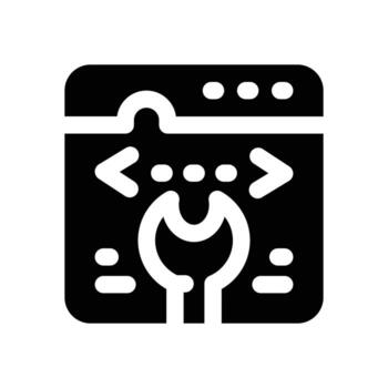 software Servicio glifo icono. fuerte y sólido icono para sitios web y móvil aplicaciones vector