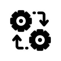 integrated system glyph icon. Strong and solid icon for websites and mobile apps. vector