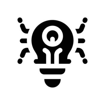 tecnología solución glifo icono. fuerte y sólido icono para sitios web y móvil aplicaciones vector