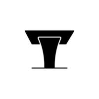 lecture podium, conference, presentation icon vector