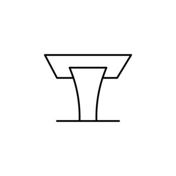 conferencia podio, presentación icono vector