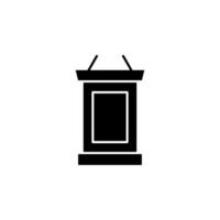 lecture podium solid icon vector