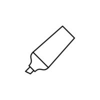 highlighter, highlight, marker, underline, stationery icon vector