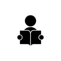 student, college, learning, study solid icon vector