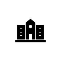 school building, building, university icon solid vector