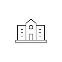 school building, building icon vector