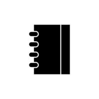 notebook, book, journal, notes solid icon vector