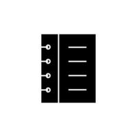 notebook, book, journal solid icon vector