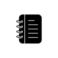 notebook, book, journal icon vector