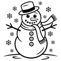 Festive frosty figure with unique shading standalone graphic for seasonal designs vector