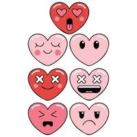 Collection of various smiley face expressions set vector