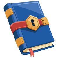 Locked storybook fairy tale diary illustration vector