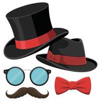 Fathers day celebration elements collection vector