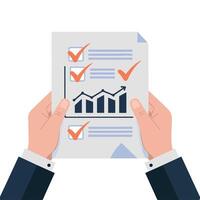 Checklist document quality control illustration vector
