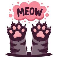 Cat paw scratch marks animal illustration vector