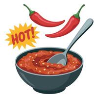 Traditional Indonesian chili paste in stone mortar sambal ulek vector