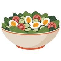 Colorful nutritious veggie salad graphic vector