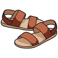 Beach sandal flip flop isolated white vector