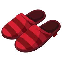Cozy home slippers isolated white vector