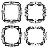 Unique Creation Themed Decorative Floral Border Packs vector